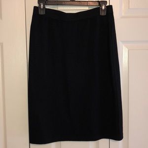 St. John black knit pencil skirt